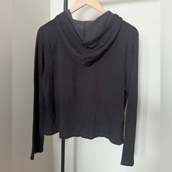 Cropped Monrow Sweatshirt with Stripped Drawstrings - Picture 3 of 6